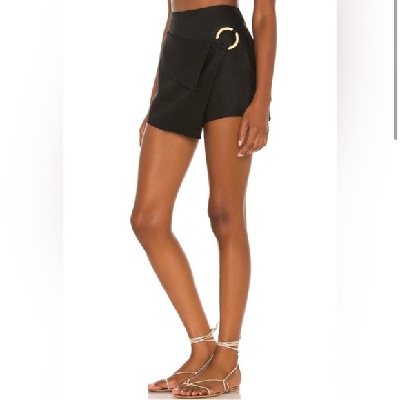 Lovers & Friends Tanner Skort in Linen Color Black Size XS - Picture 2 of 7
